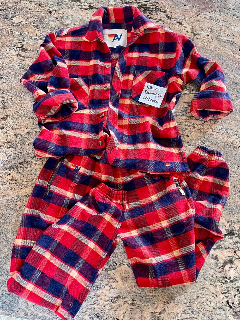 Aviator Nation Lodge Plaid Rugby SET unisex